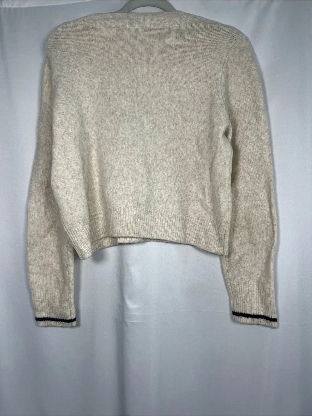 Z supply Milan CIAO ribbed crew sweater light oatmeal size m